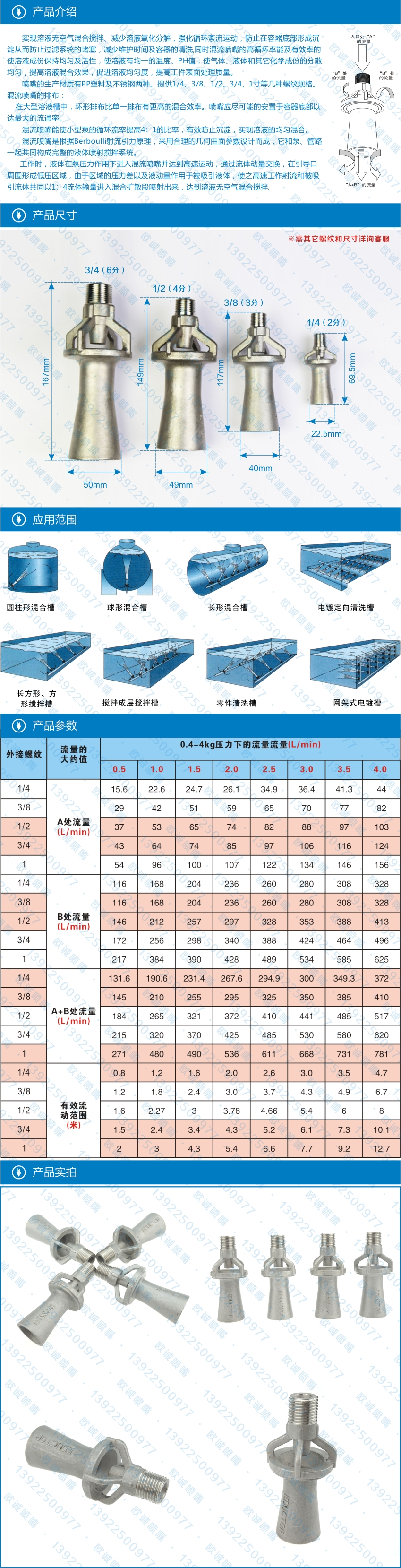 不锈钢混流<a href='/cpzx/' target='_blank'><u>喷嘴</u></a>,混流喷嘴,化工原料搅拌喷嘴,电镀池内混流混合喷嘴